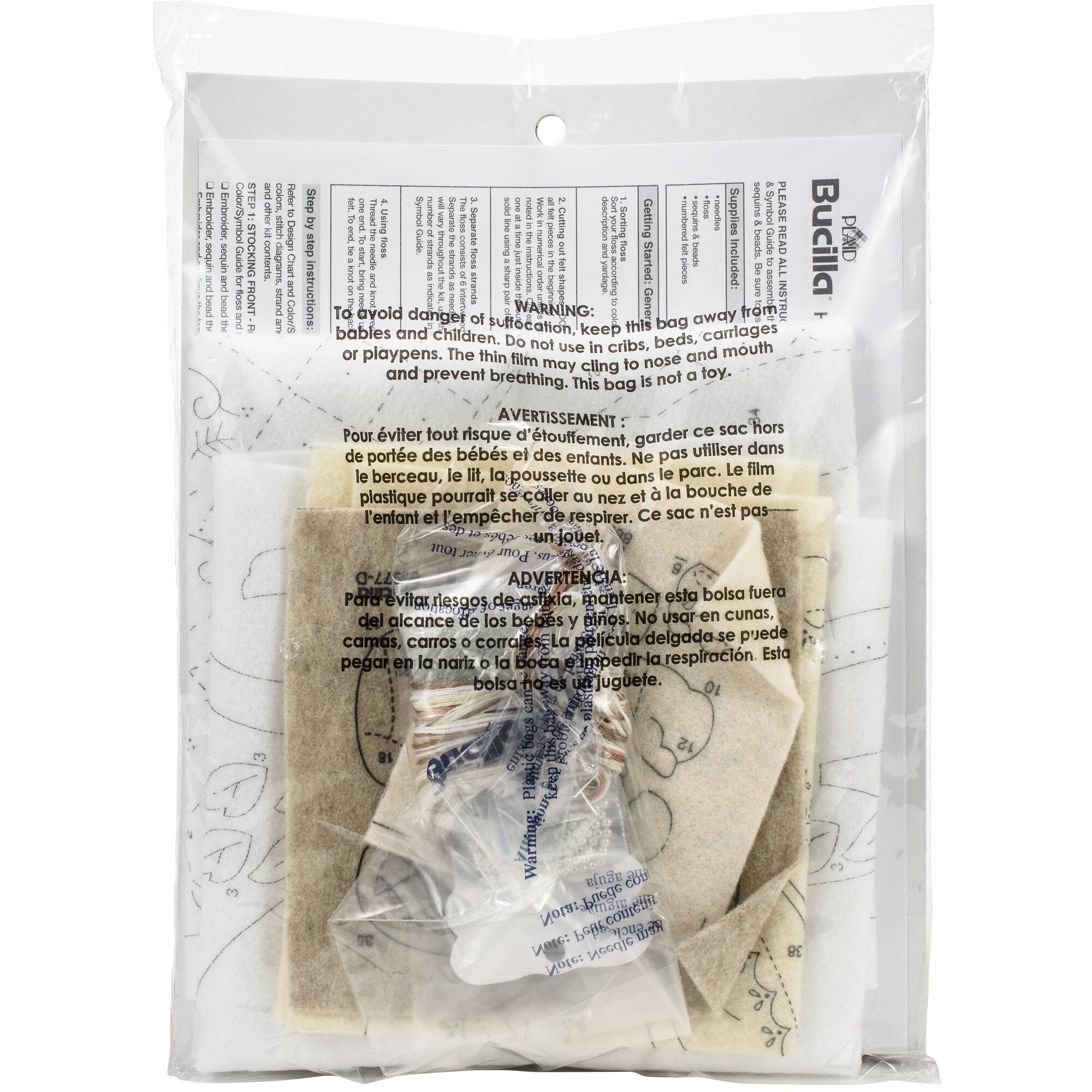 Bucilla® Elegant Christmas 18" Felt Stocking Applique Kit